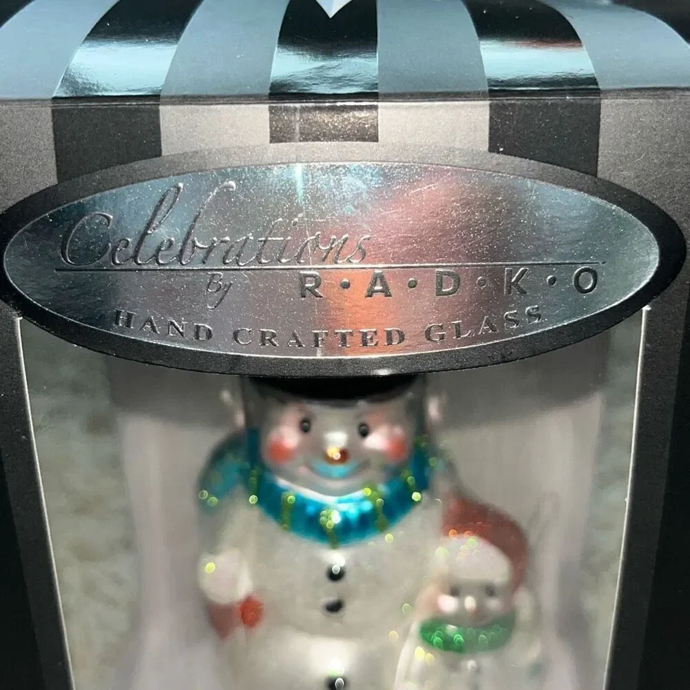 NIB CHRISTOPHER RADKO SNOWMAN ORNAMENT